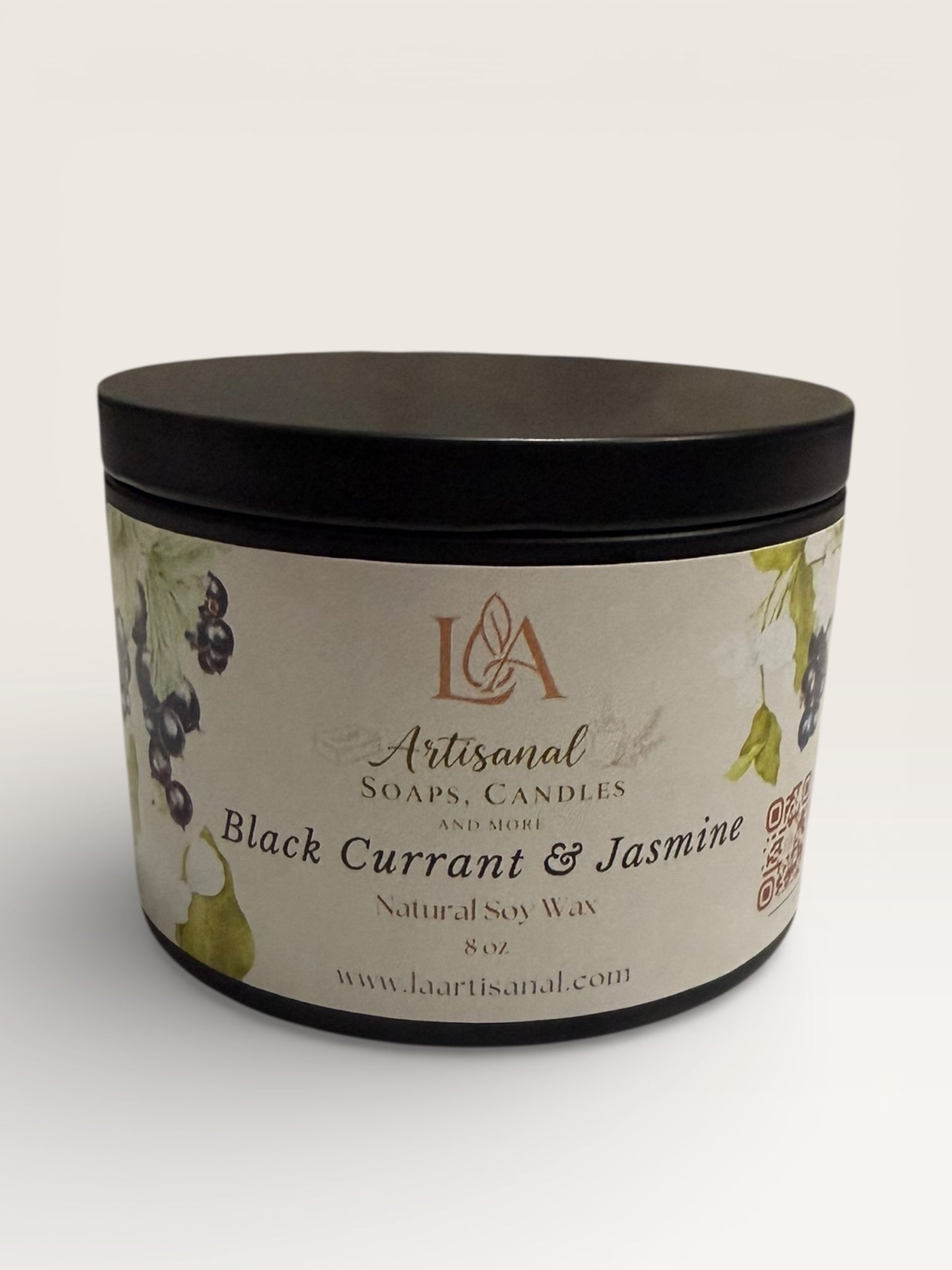 Black Currant &amp; Jasmine Handmade Candle: Sensual and Sophisticated Aroma