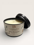 White Eucalyptus Handmade Candle: Mental Clarity and Spa Freshness