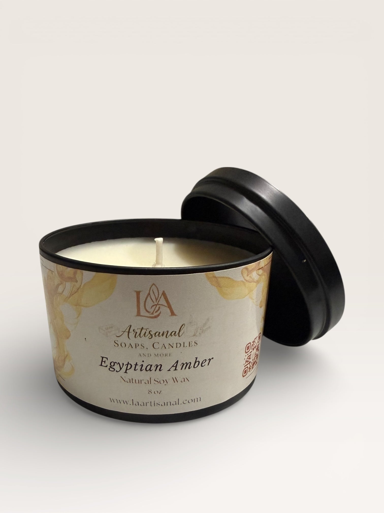 Vela Artesanal Egyptian Amber: Aroma de Lujo, Ámbar y Sándalo