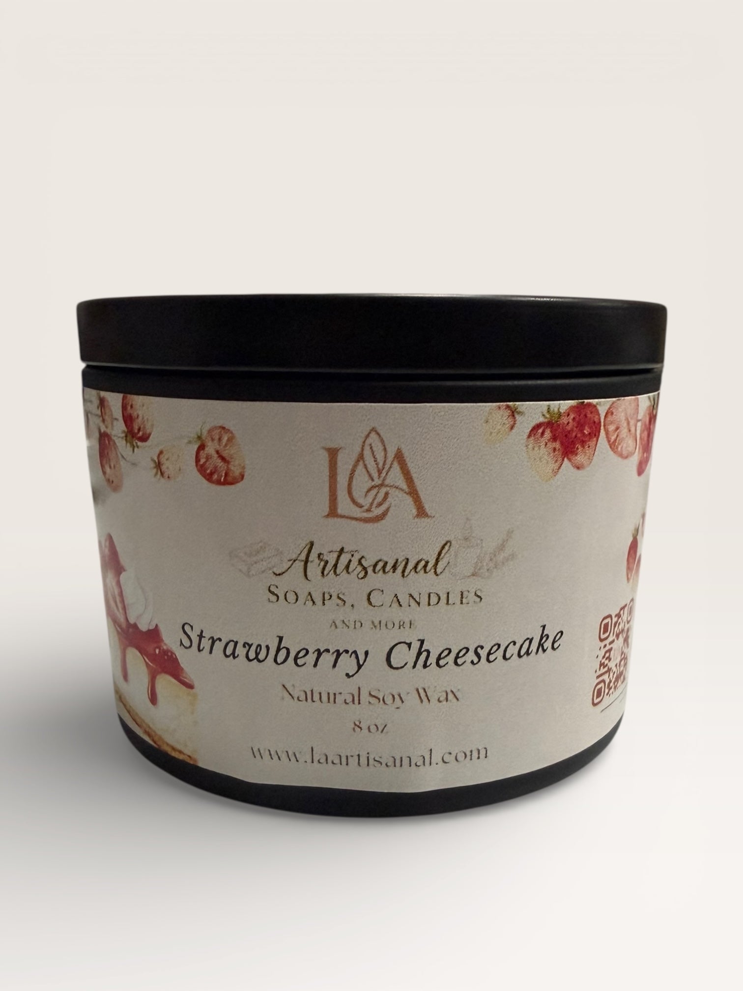 Vela Artesanal Strawberry Cheesecake: Aroma a Postre y Fresa