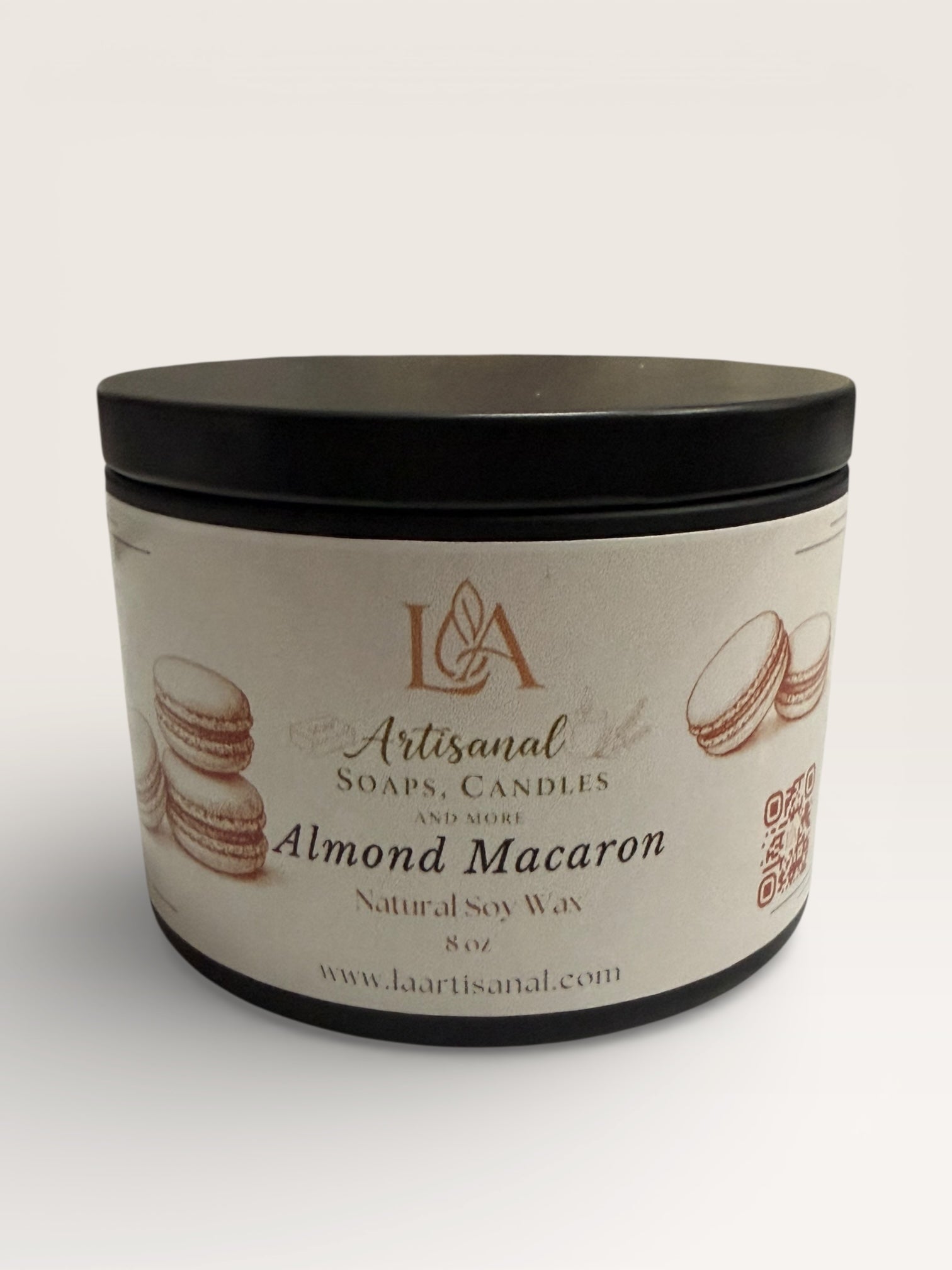 Vela Artesanal Almond Macaron: Aroma Dulce y Cremoso