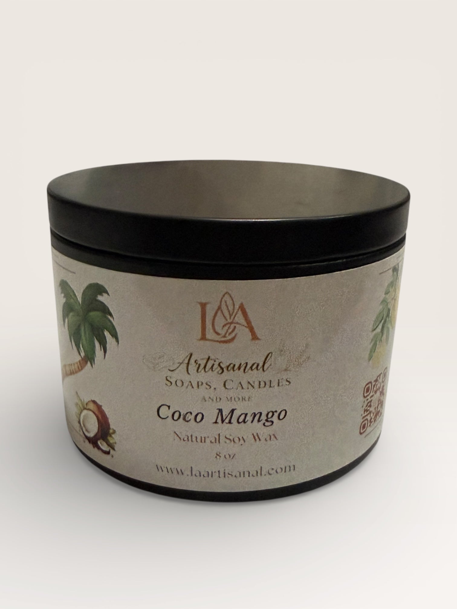 Vela Artesanal de Coco Mango: Energía Tropical y Calma Natural