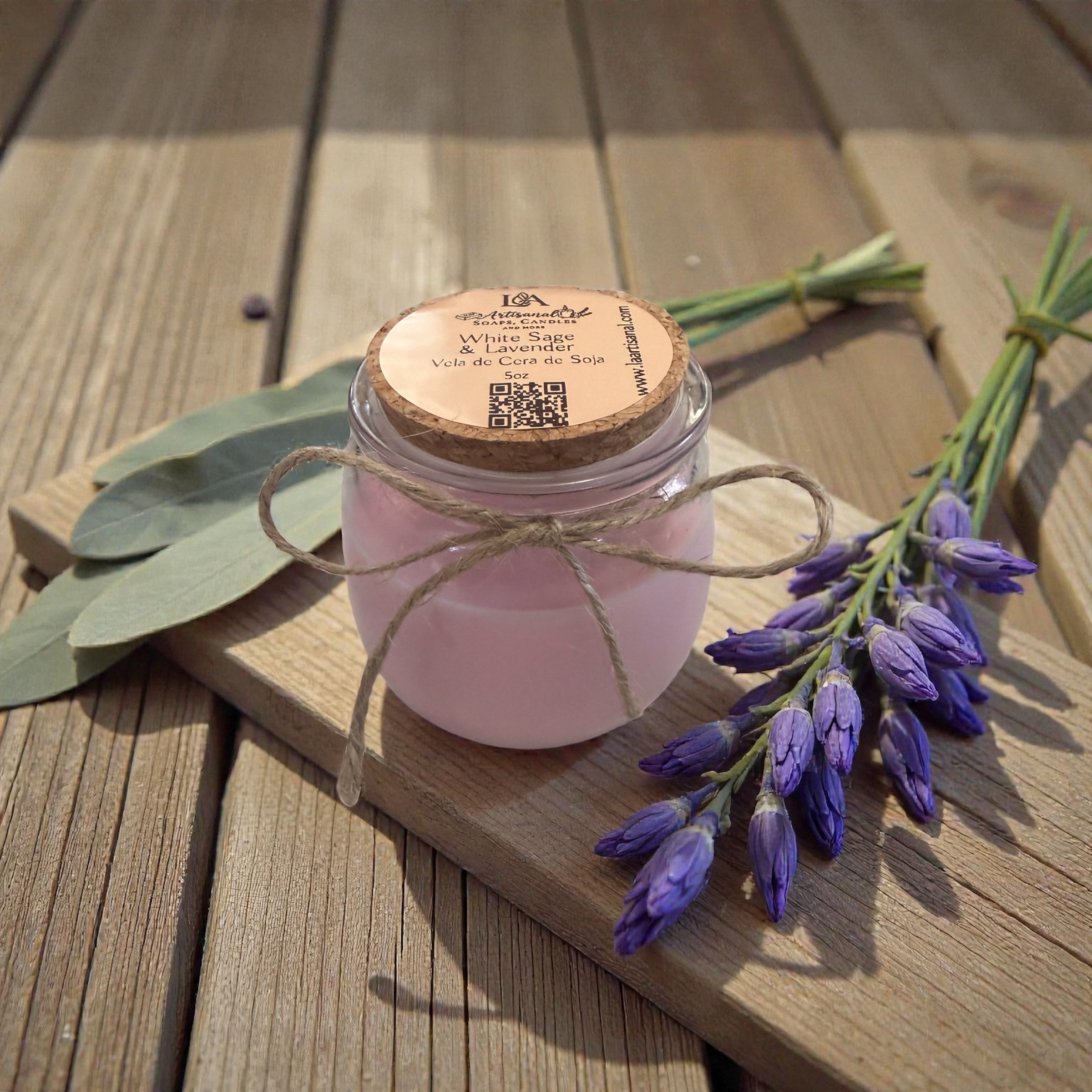 Vela de White Sage & Lavender