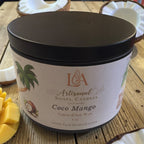 Handmade Coconut Mango Candle: Tropical Energy and Natural Calm