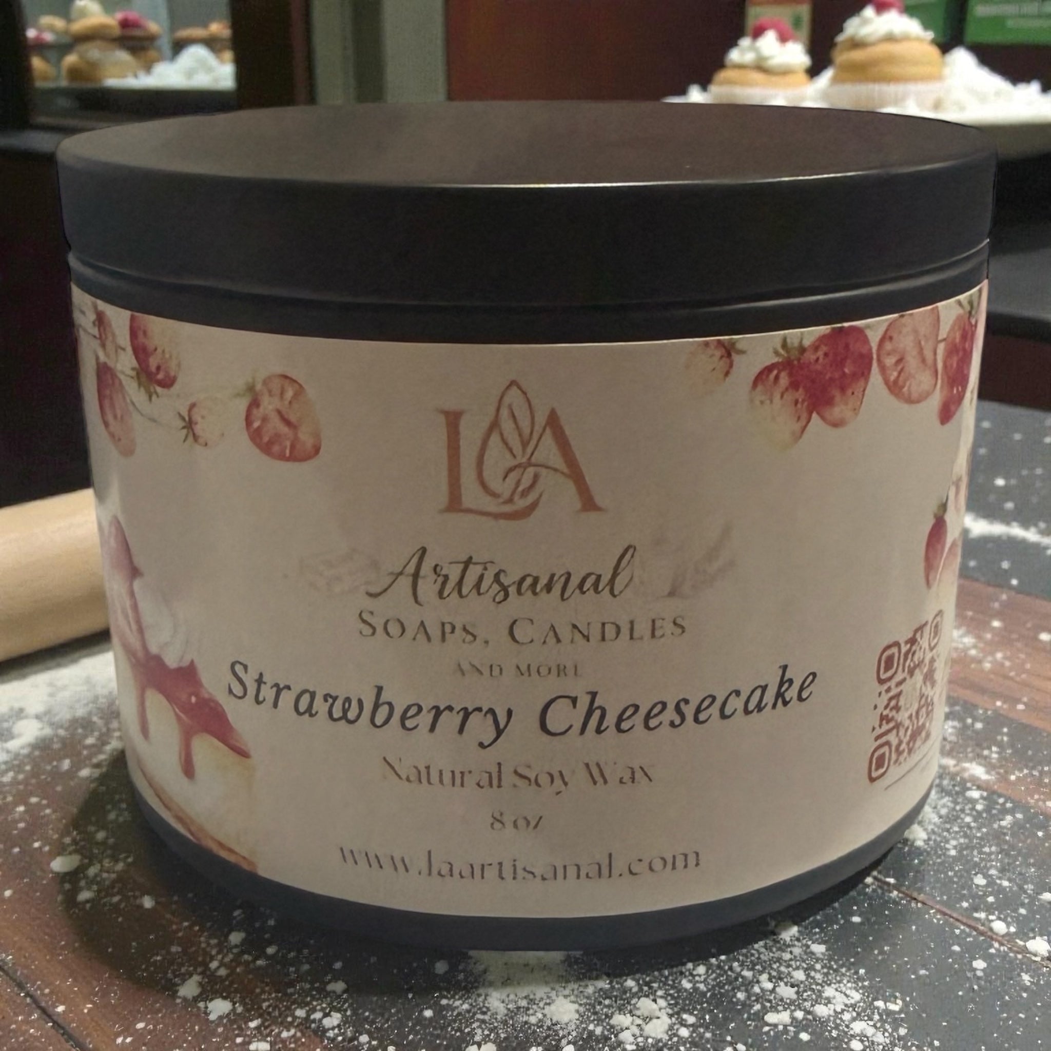 Vela Aromatica de Strawberry Cheesecake